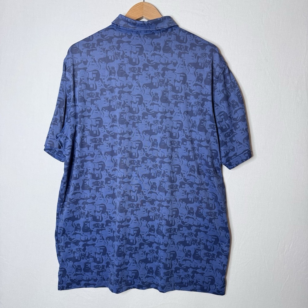 Peter Millar Guitar Jacquard Print Performance Polo Shirt Mens XL Musician READ - Picture 5 of 10
